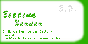 bettina werder business card